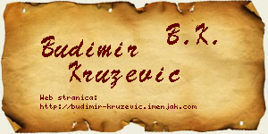 Budimir Kružević vizit kartica